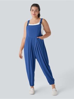HALARA  blue overalls jumpsuit pants size xxl cozy comfy loungewear